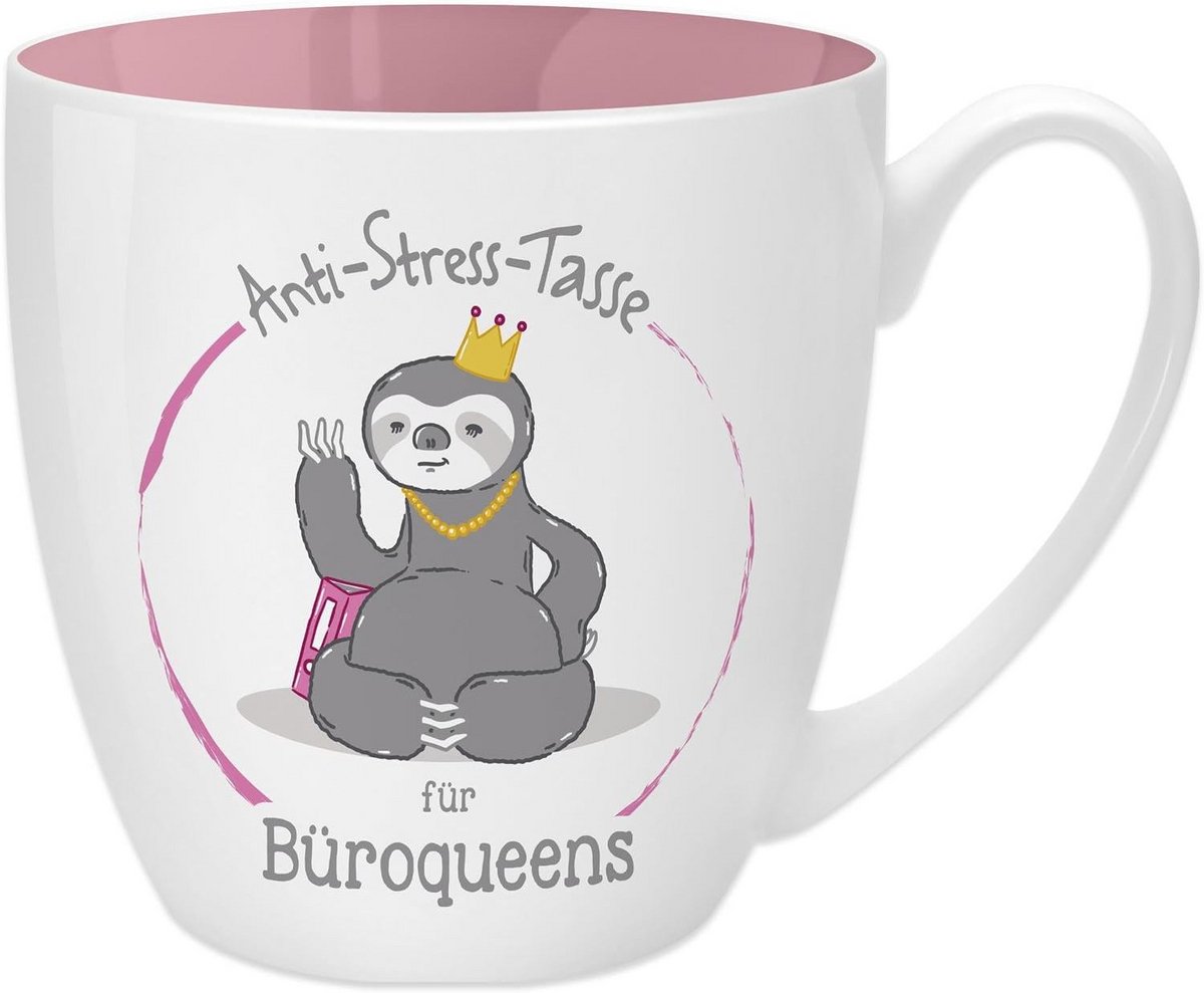 Anti-Stress Mok 'Büroqueen' - 45 cl - New Bone China - Grappig Cadeau voor Colleague