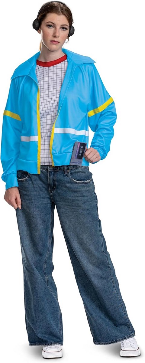 Deluxe Stranger Things Kostuum Set met Hoed, Badge en Zonnebril - Maat 18-20