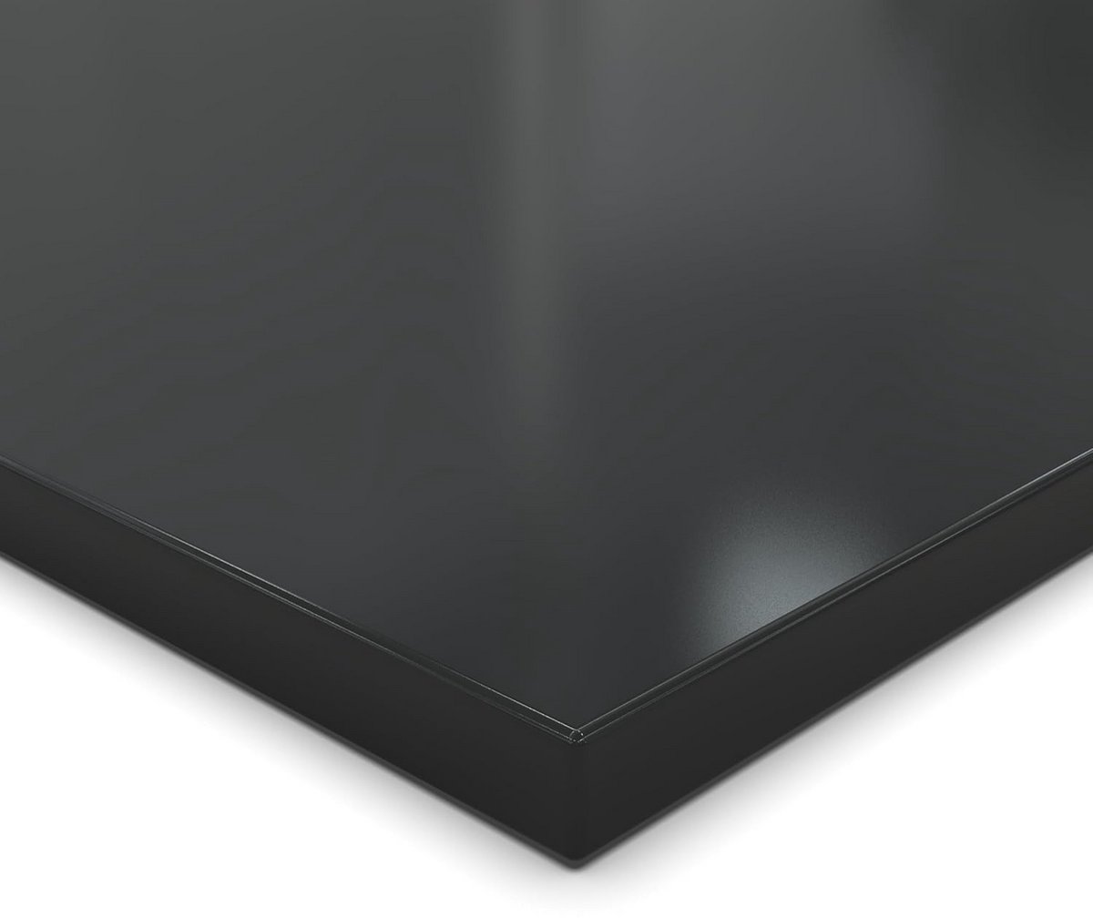 Decoratieve plaat 19 mm HPL-coating zwart 40 x 110 cm ABS-afwerkrand