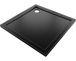 Mexen Flow douchebak vierkant slim 85 x 85 , zwart mat - 46S708585