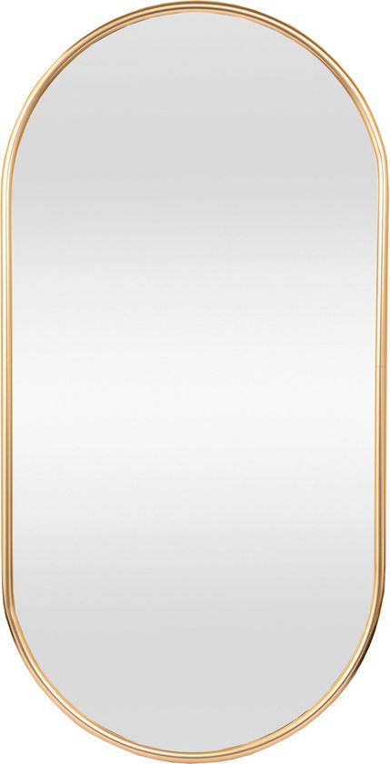 Mirror Moises - Hangspiegel - 30x60cm - Goudkleurig - Passpiegel - Elegant Design