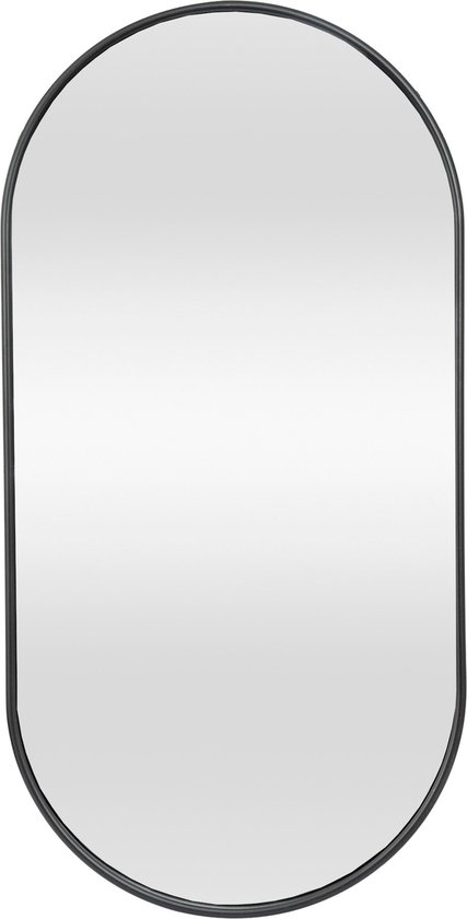 Spiegel Diana - Hangspiegel - 40x80cm - Mat Zwart - Passpiegel - Elegant Design