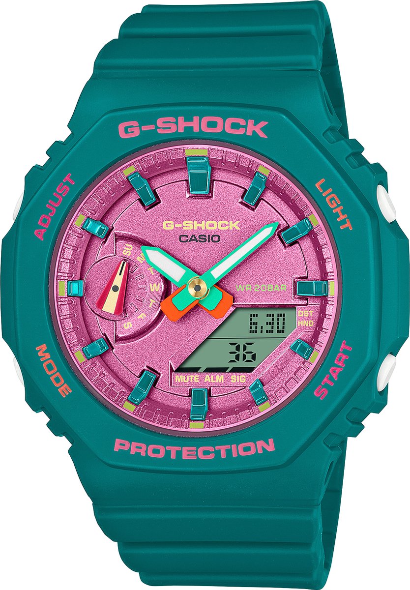 Casio G-Shock GMA-S2100BA-3AER Horloge - Kunststof - Groen - Ø 42 mm