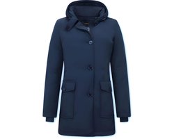 Lange Parka Dames Winter - 5692 - Blauw