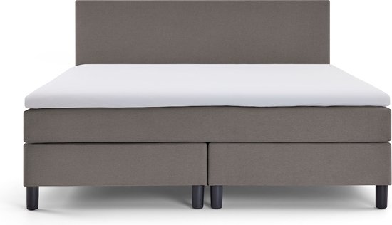 Beddenreus Comfort Box Lowen Plus vlak met gestoffeerd matras - 120 x 200 cm - graphite