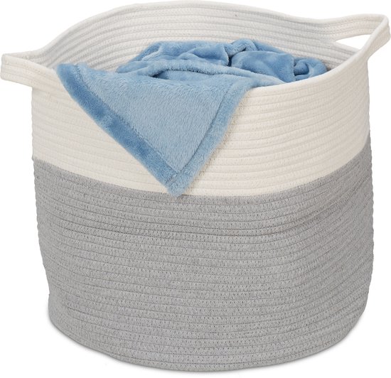 1x houtmand vilt, 2 handvaten, opvouwbaar, HxBxD 34,5 x 43 x 35,5