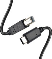 Câble d'imprimante Techvavo® USB C vers USB B - Scanner Printer - USB 2.0 haute vitesse - 1,8 mètre