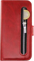 Apple voor iPhone 12 (pro) Rico Vitello Rits Wallet case/book case hoesje kleur Rood