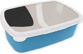 Broodtrommel Blauw - Lunchbox - Brooddoos - Pastel - Minimalisme - Vormen - 18x12x6 cm - Kinderen - Jongen