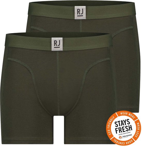 RJ Bodywear Everyday Breda boxer (2-pack) - heren boxer normale lengte - donkergroen - Maat: XXL