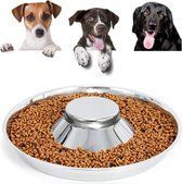 Roestvrijstalen hondenbakken 30 cm, voederbak voor puppy/kat/pet, puppyschaal puppygerecht kan voor meerdere puppy's tegelijkertijd worden gebruikt, waterbak en voerbak