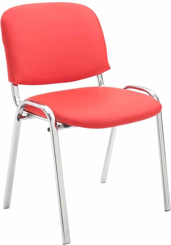 stoel Pemphero - vergaderstoel - 100% polyurethaan - Rood - Bezoekersstoel