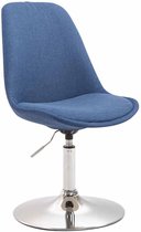 Design Eetkamerstoel Saúl - Blauw - Zonder armleuning - Met rugleuning - Set van 1 - Woonkamerstoelen - Keukenstoelen - 100% polyurethaan