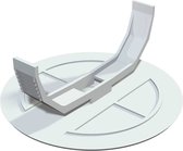 Cache-trou Pour Ventouse De Climatisation - Plaque PVC Blanc - Type 160 - étanchéité Murale