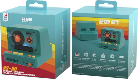 Mobility on Board, RS-80 Retro Look Bluetooth Luidspreker Polaroid 5W, Pauwblauw van MOB — afbeelding 5