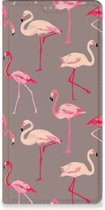 Stand Case OPPO Reno8 T 5G Hoesje met naam Flamingo