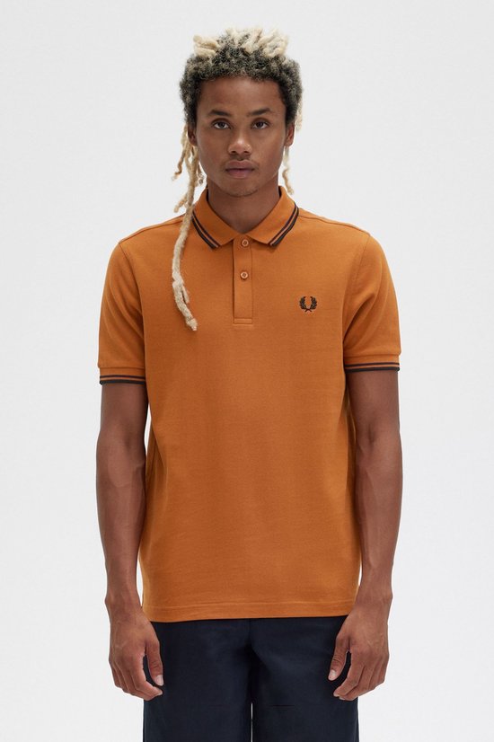 Fred Perry - Polo M3600 Roest Oranje - Slim-fit - Heren Poloshirt