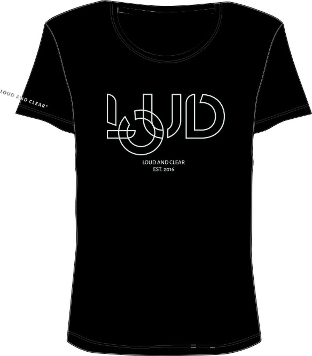 LOUD AND CLEAR® - T-Shirt - Shirt - Zwart - Print - Opdruk - Heren - Dames - Maat XS