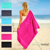 Droomtextiel® Beach Strandlaken xxl 100x200 cm - Fuchsia - 100% Zacht Katoen - Sterke Kwaliteit