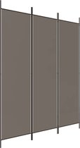 vidaXL - Kamerscherm - met - 3 - panelen - 150x200 - cm - stof - antracietkleurig
