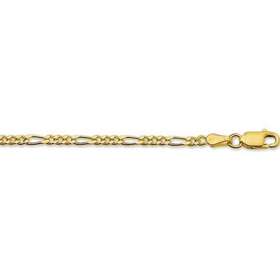 Gouden armband met figaro schakel