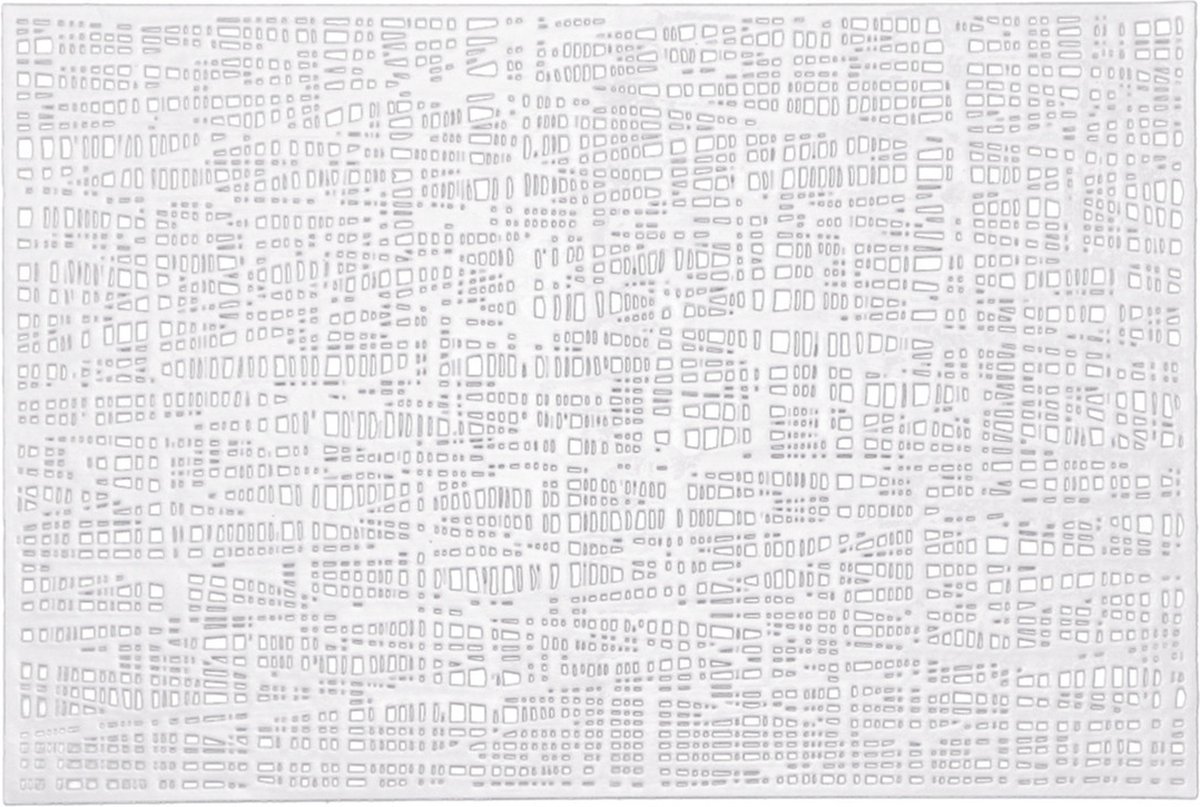 Zeller Design Placemats - 6x - Glanzend Wit - Rechthoekig - 30 x 45 cm - Kunststof
