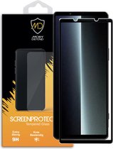 Protecteur d'écran Sony Xperia 1 V - Économiseur Glas trempé MobyDefend - Rebords noirs - Protecteur d'écran - Plaque de verre