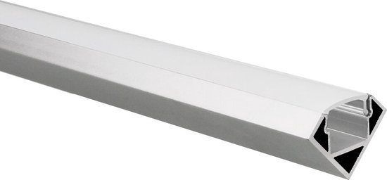 LED strip profiel Tarenta aluminium hoek 1m incl. transparante afdekkap