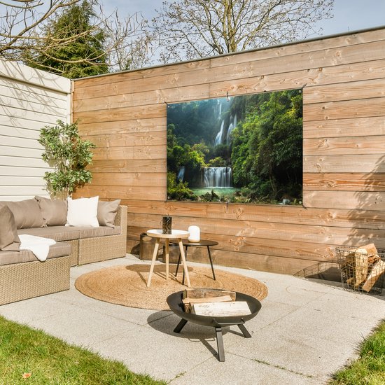 Affiche de jardin Cascade - Thaïlande - Jungle - 120x80 cm - Jardin
