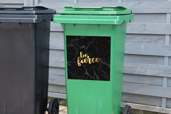 Container sticker Quote - Motivatie - Marmer - Goud - 40x40 cm - Kliko sticker