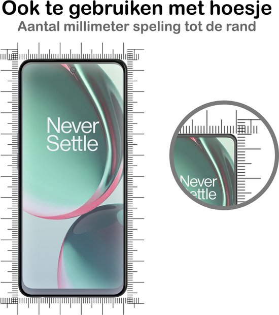 Screenprotector voor OnePlus Nord CE 3 Lite, ook te gebruiken met hoesje, met millimeter nauwkeurigheid.