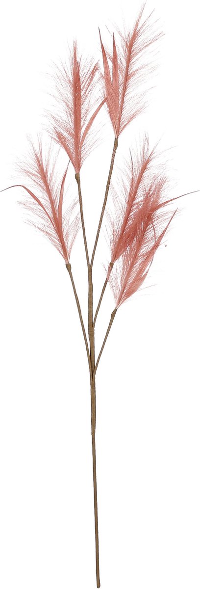 House of Seasons pluimgras losse steel/tak - meerdere stengels - oudroze - 98 cm - Decoratie kunst bloemen