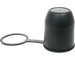 Carpoint Trekhaakdop met Ring – Rubber – Zwart – Universeel – Bescherming Tegen Vuil – Compact Design