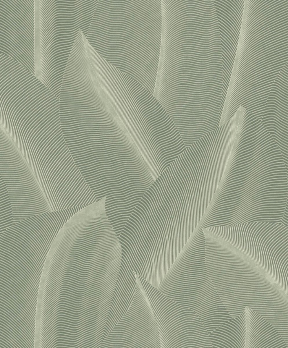 Allure - Luxe Bladeren - Behang - Wallpaper - Vliesbehang - Groen - 0,53 x 10,05 M.