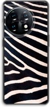 Case Company® - Hoesje geschikt voor OnePlus 11 hoesje - Zebra - Soft Cover Telefoonhoesje - Bescherming aan alle Kanten en Schermrand