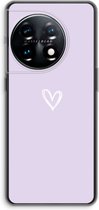 Case Company® - Hoesje geschikt voor OnePlus 11 hoesje - Klein hartje paars - Soft Cover Telefoonhoesje - Bescherming aan alle Kanten en Schermrand