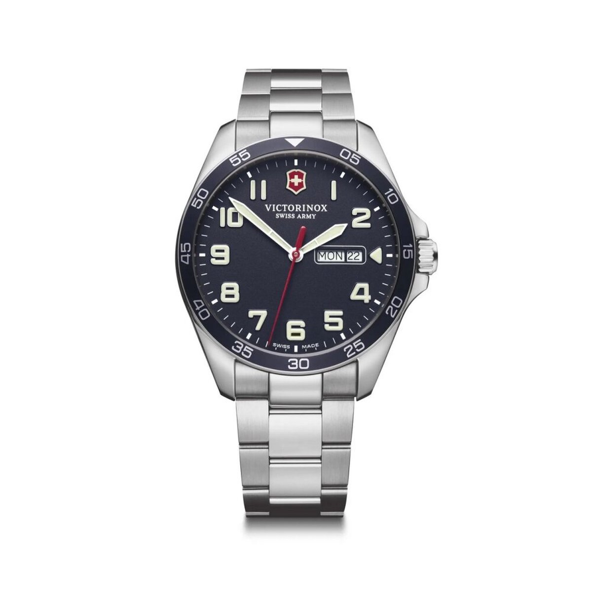 Victorinox Swiss Army FieldForce Horloge - Victorinox Swiss Army heren horloge - Zilver - diameter 42 mm - roestvrij staal