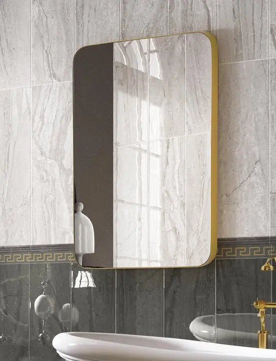Pochon Home - Miroir Rectangulaire avec Cadre Doré - 76 x 55 cm - Star Ex