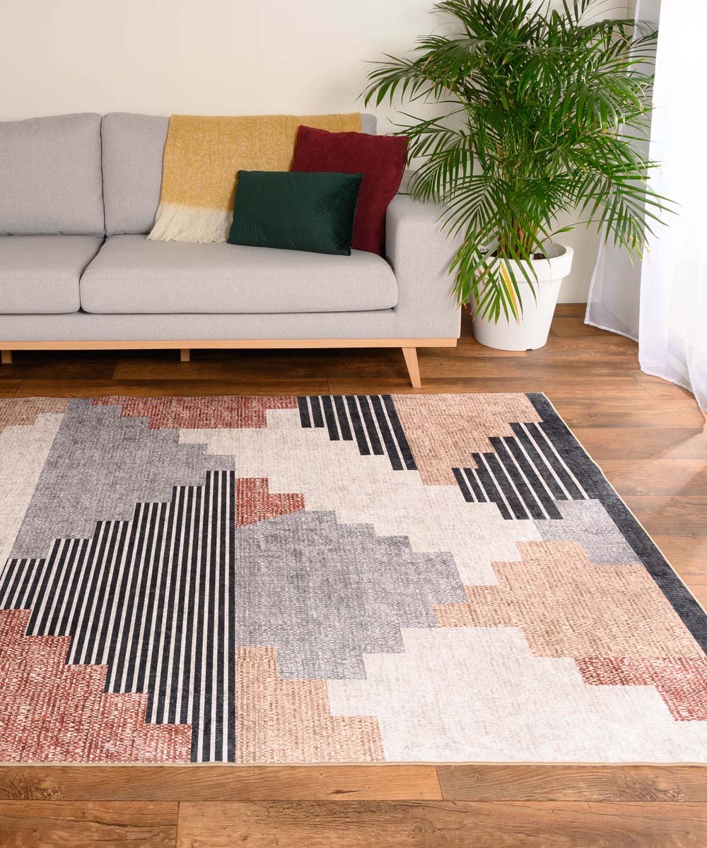 Retro vloerkleed wasbaar - Moderna bruin 240x340