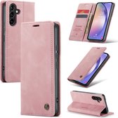 Casemania Hoesje Geschikt voor Samsung Galaxy A25 & A24 4G Pale Pink - Portemonnee Book Case