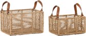 Basket spelset DKD Home Decor Metaal Touw Boho (36 x 27 x 33 cm) (36 x 27 x 20 cm)