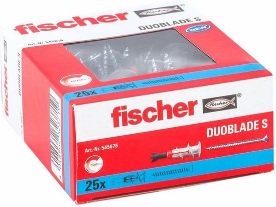 Fischer 545676 DuoBlade S zelfborende gipsplaatplug met schroef (25st) - Fischer
