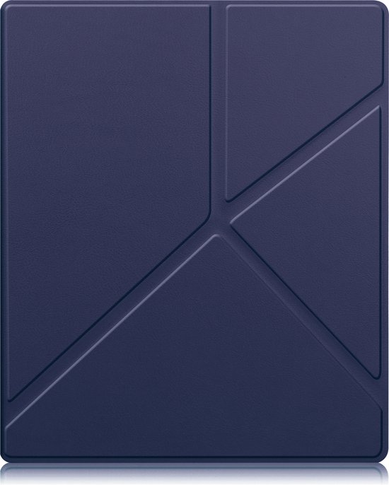 Hoes Geschikt voor Kobo Elipsa 2E Hoesje Bookcase Cover Hoes Trifold - Hoesje Geschikt voor Kobo Elipsa 2E Hoes Cover Case - Donkerblauw van Merkloos — afbeelding 4