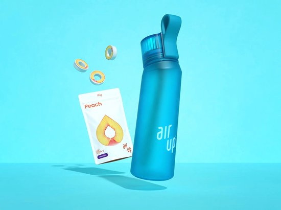Ocean Blue Flasche Inkl. 3 Pfirsich Pods Air Up Drinkfles starterskit - Ocean Blue - Inclusief 3 pods