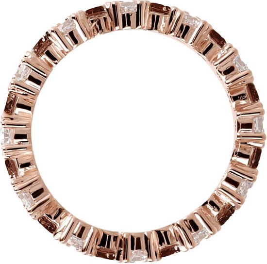 Ring Bronzallure avec pierres CZ colorées, bronze 54