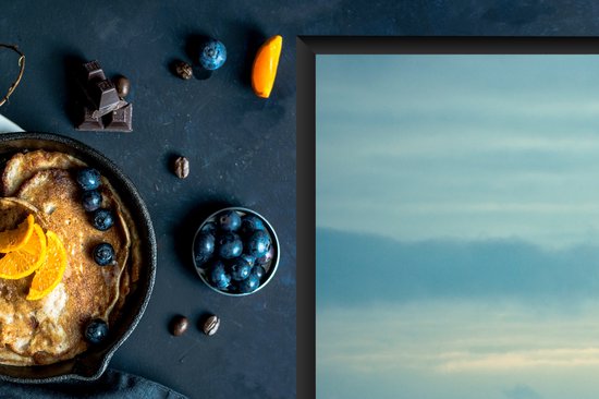 KitchenYeah® Inductie beschermer 81x52 cm - Noordzee - Mist - Water - Kookplaataccessoires - Afdekplaat voor kookplaat - Inductiebeschermer - Inductiemat - Inductieplaat mat