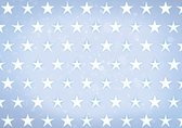 Fotobehang - Vlies Behang - Witte Sterren op Blauwe Achtergrond - 312 x 219 cm