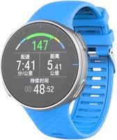 Siliconen Smartwatch bandje - Geschikt voor Polar Vantage V siliconen bandje - blauw - Strap-it Horlogeband / Polsband / Armband