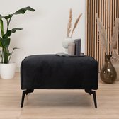 Bronx71® Tabouret scandinave Vegas tissu noir mélangé