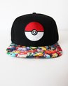 foto van Pokémon Pokéball pet - zwart katoen print cap - one size verstelbaar